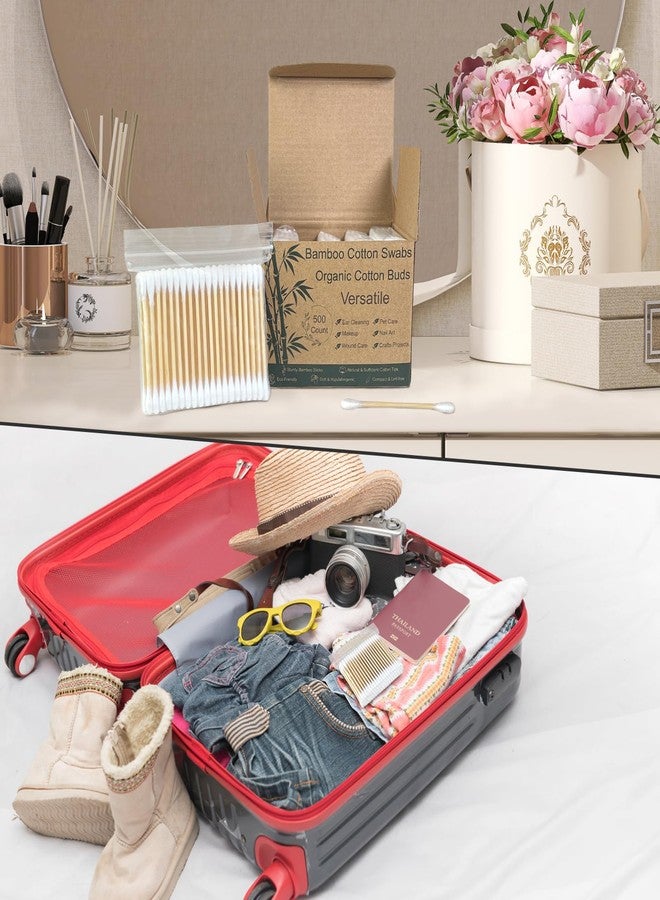 eyxformula Wooden Cotton Swabs, Sustainable Bamboo Sticks & Soft Tips, Natural Organic Cotton Buds for Ear Cleaning, Makeup Removal, Craft Projects, Personal Care, Pet Care, Household Use (500 Count) - Image 2